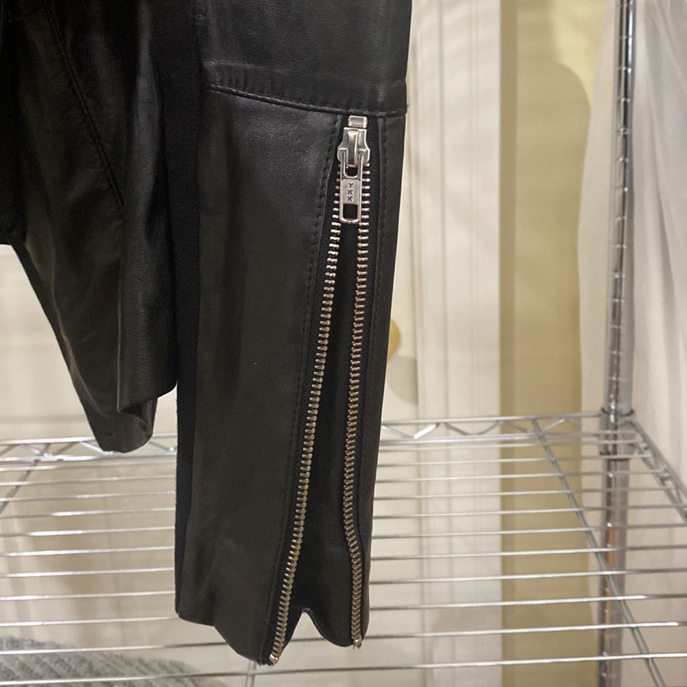 New Trouvé chic black 100% leather jacket - Picture 8 of 10